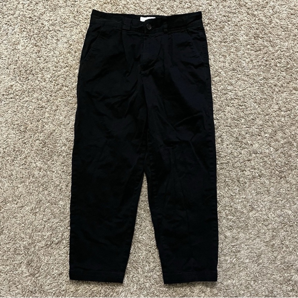 I Love Ugly Kobe Black Regular Rise Cropped Leg Wide Straight Fit Pants Medium